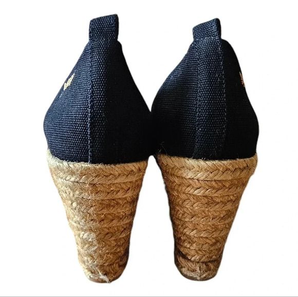 Viscata Barcelona Handmade Roses Espadrille Canvas Jute Wedges Black Size EU 40. - Picture 13 of 16